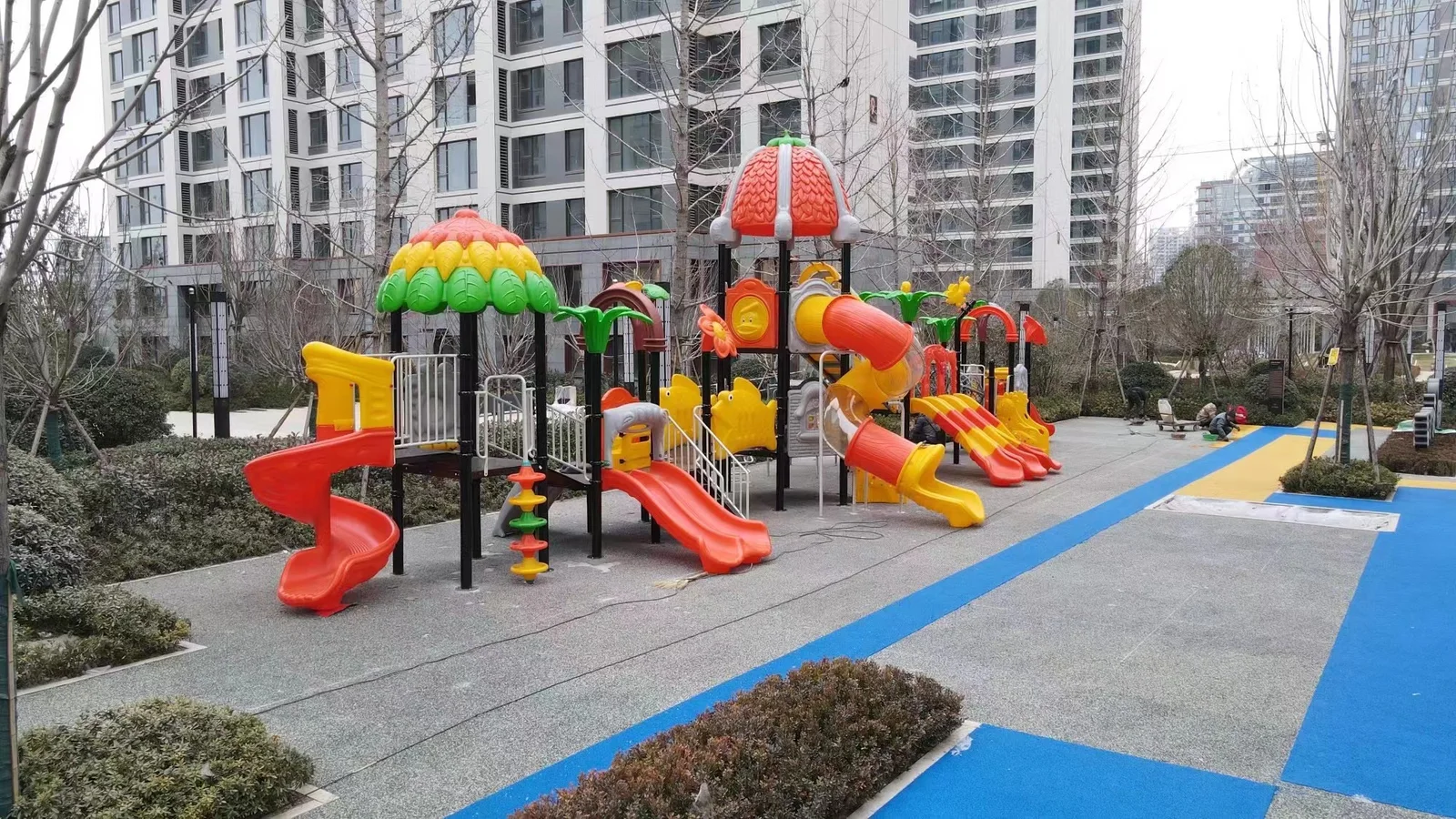 景区户外无动力儿童游乐设备实景